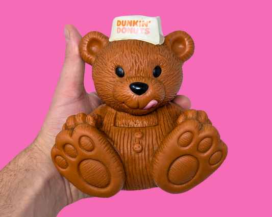 Vintage 1990's Dunkin' Donuts Bear Piggy Bank