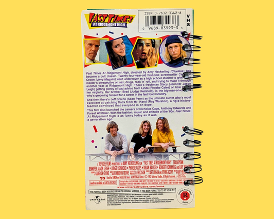 Fast Times At Ridgemont High VHS Movie Notebook