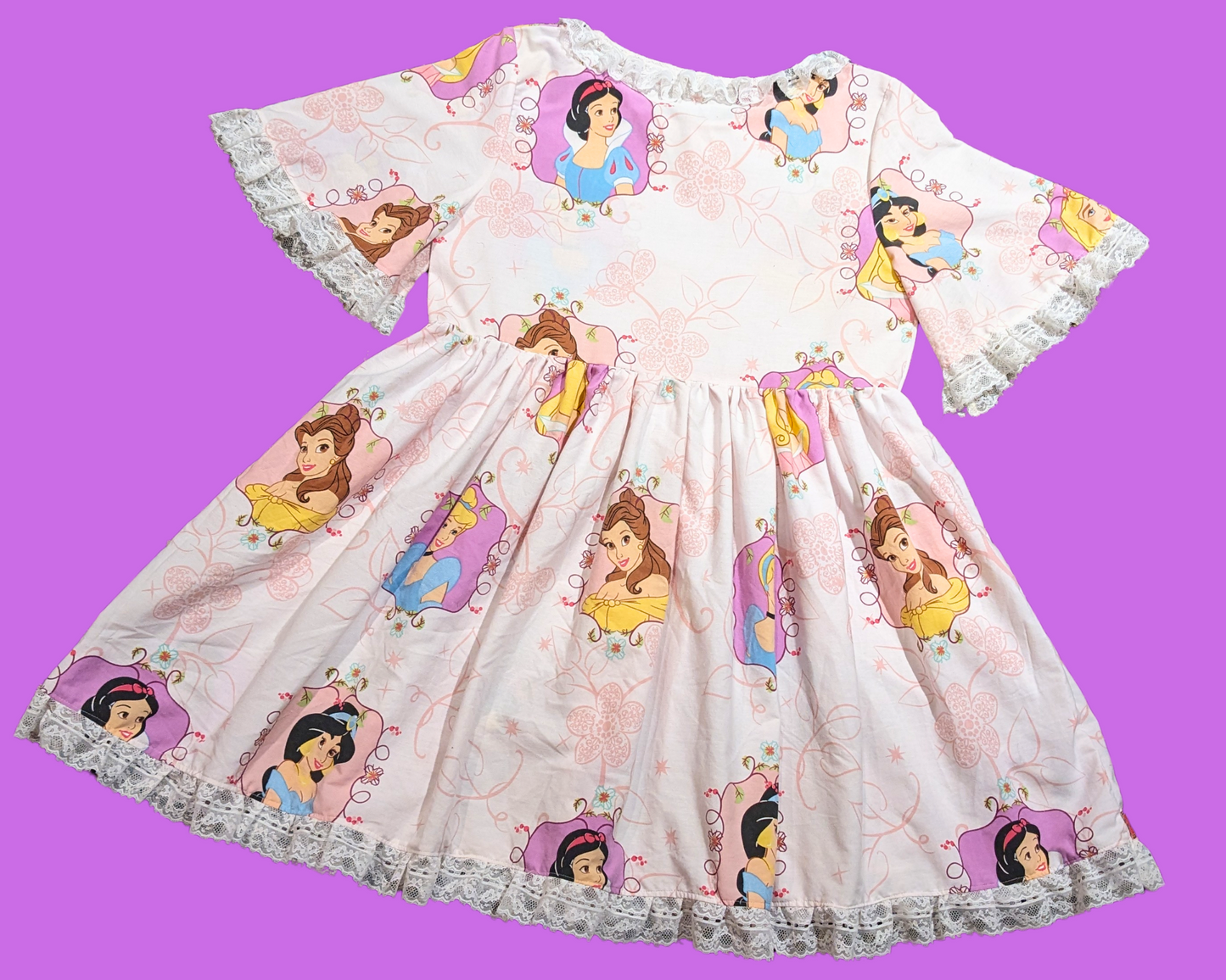 Handmade, Upcycled Walt Disney, Disney's Princesses Bedsheet Dress Size L