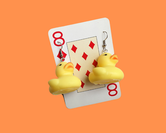 Handmade, Upcycled Rubber Ducks Earrings