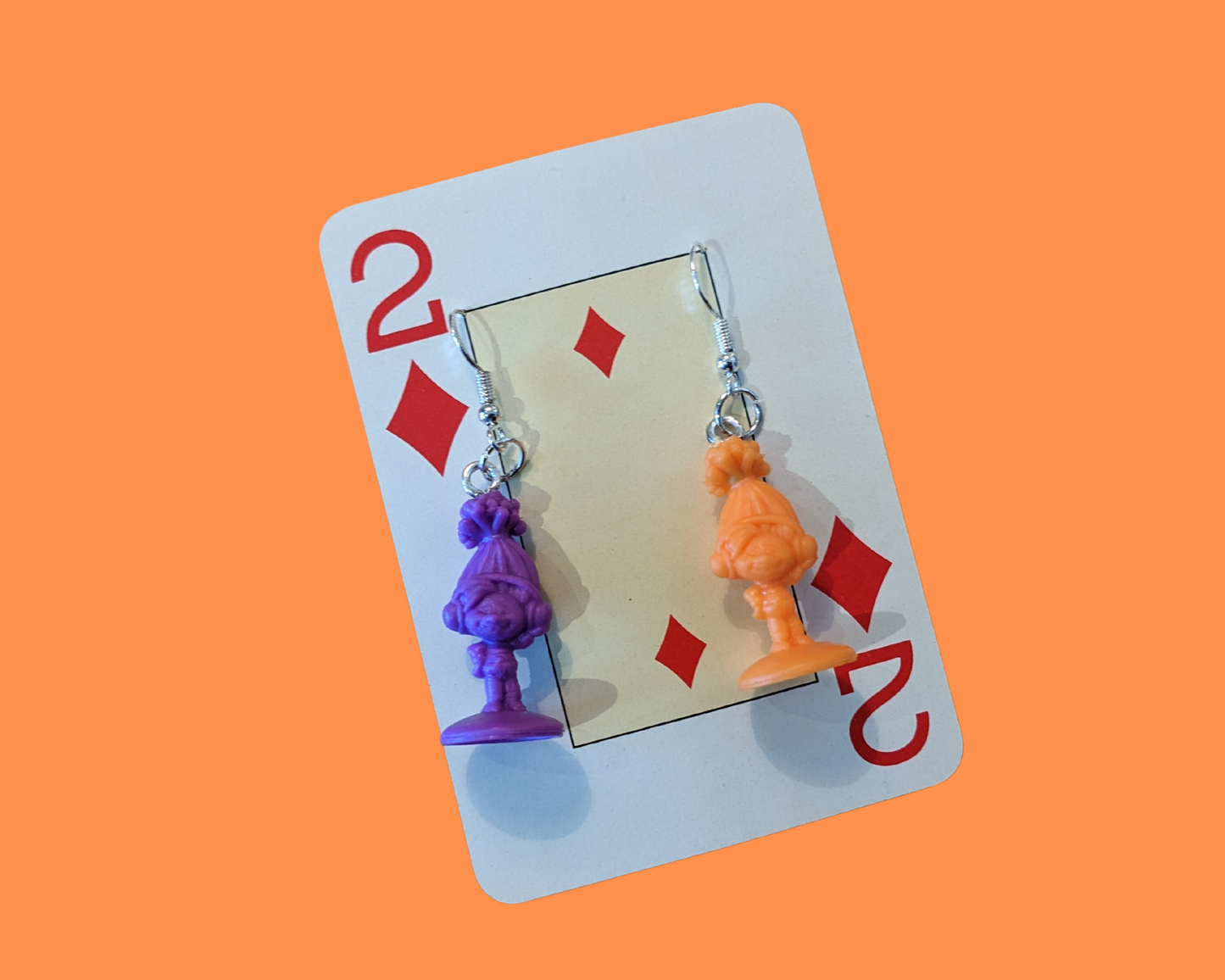 Handmade, Upcycled Trolls Earrings