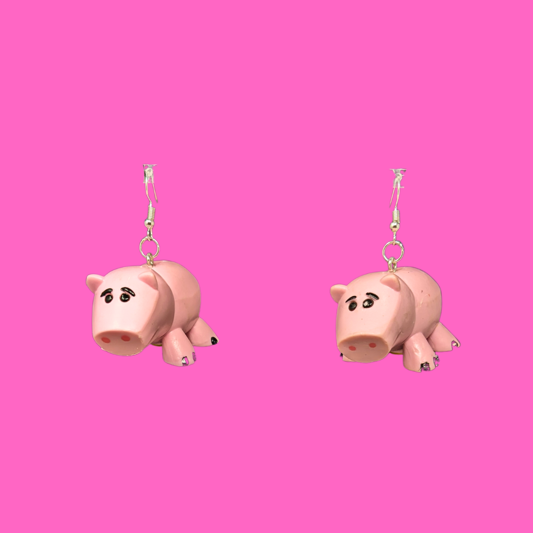 Handmade, Upcycled Toy Story's Hamm Earrings