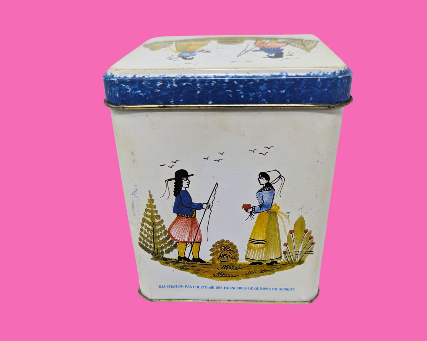 Small Tin Box from Brittany France