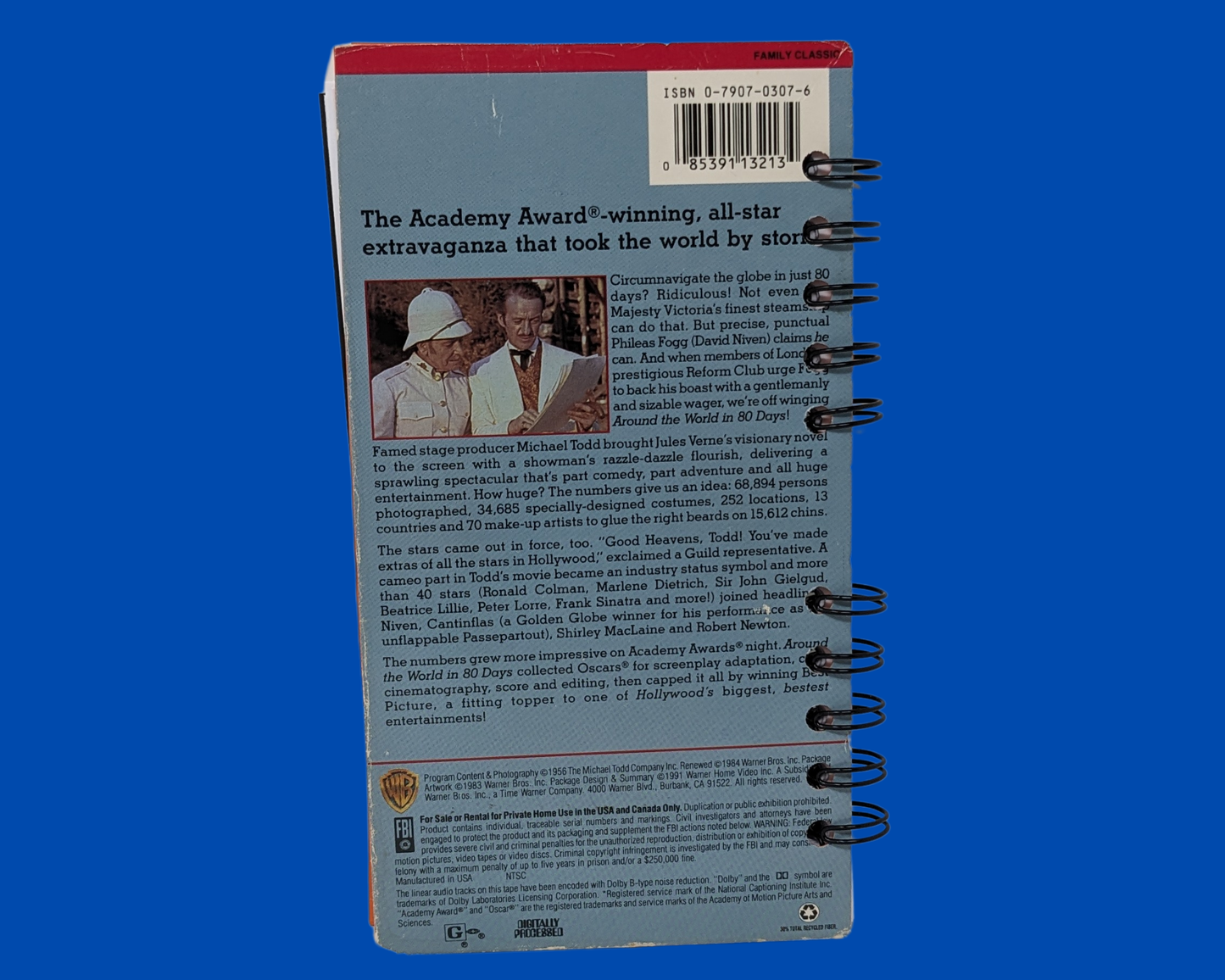 Around The World in 80 Days VHS Movie Notebook