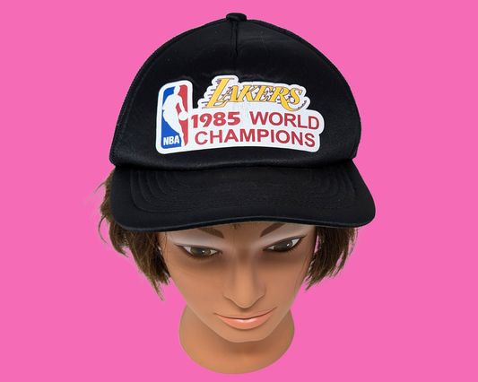 Los Angeles Lakers Mitchell & Ness Nostalgia 1985 World Champions Black Hat