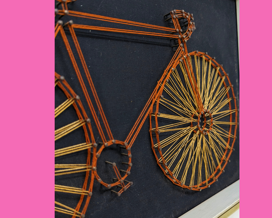 Vintage 1970's Handmade Bicycle Artwork by Art Boulay