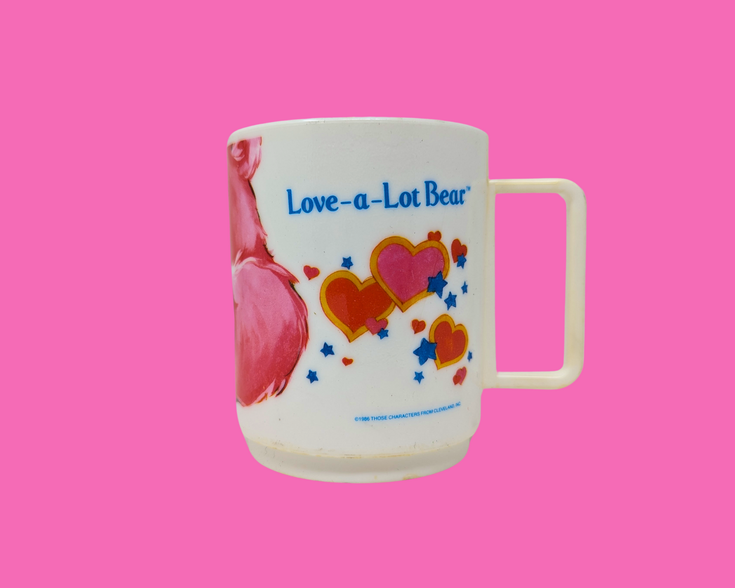 Vintage 1980's Carebears Plastic Mug