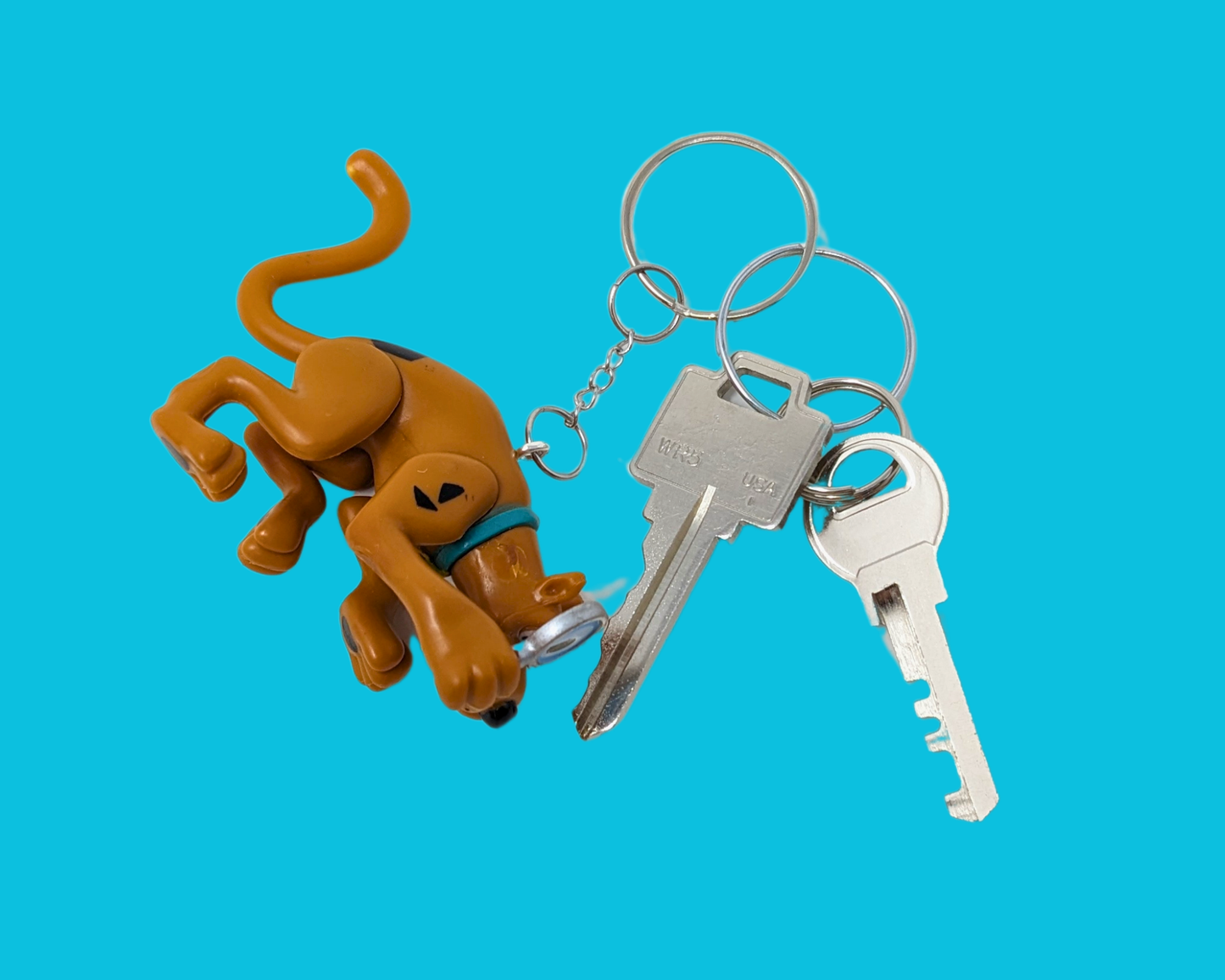 Handmade, Upcycled Scooby-Doo Toy Keychain