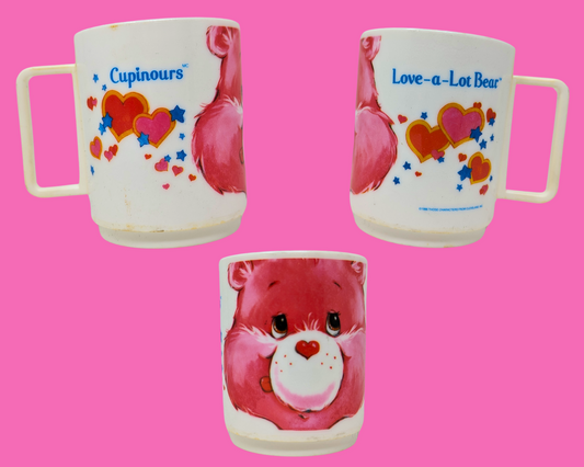 Vintage 1980's Carebears Plastic Mug