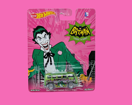 Y2K Collectible Sealed Hot Wheels Batman Joker Volkswagen Custom Deluxe Wagon Automobile Toy