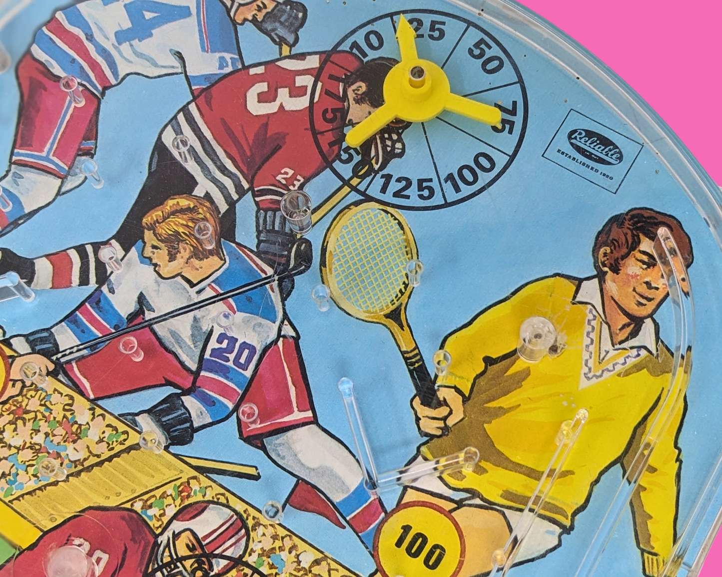 Vintage 1980's Sports Themed Pinball Game