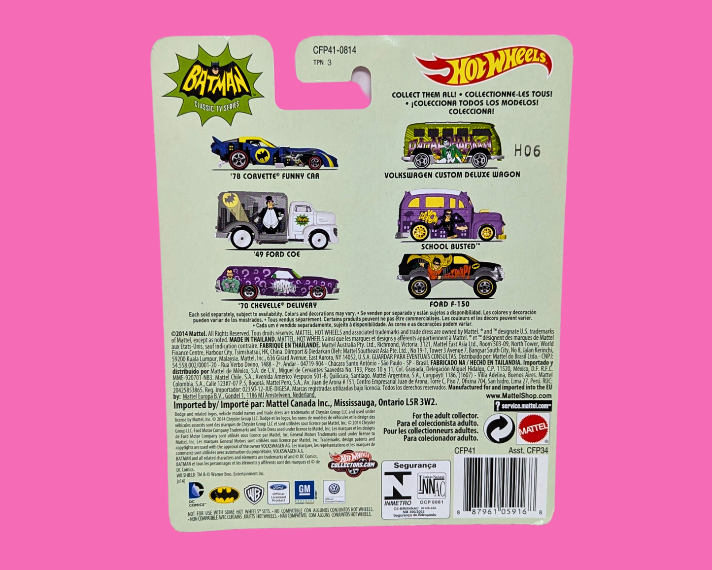 Y2K Collectible Sealed Hot Wheels Batman Joker Volkswagen Custom Deluxe Wagon Automobile Toy