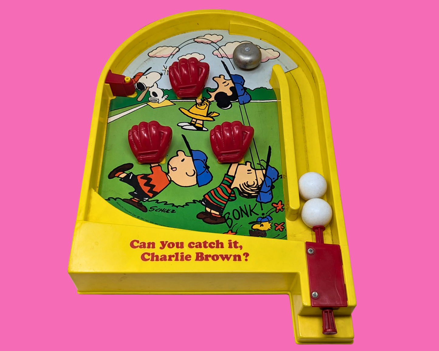 Vintage 1976 Baseball Themed Charlie Brown Pinball Game