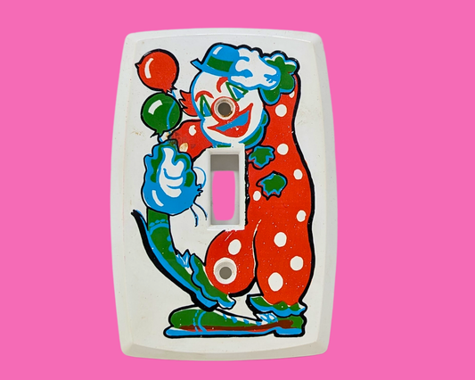 Vintage 1980's Clown Decorative Switch Cover