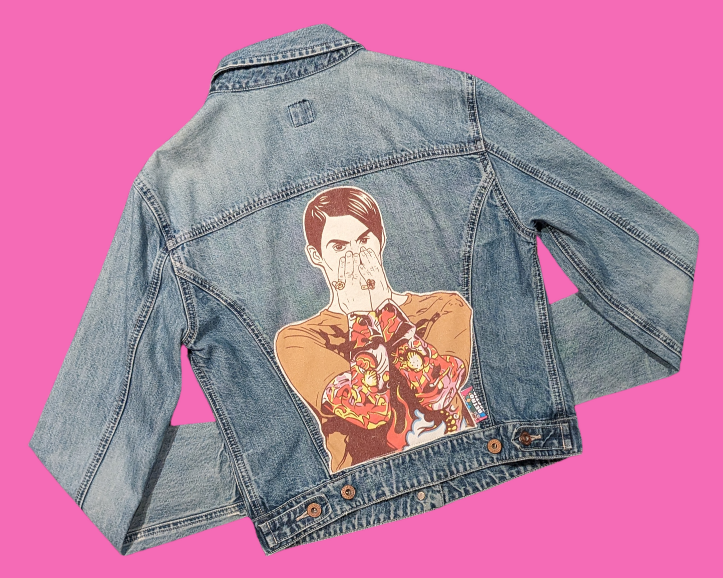 Handmade, Upcycled Stefon, Saturday Night Live Denim Jacket Size S for Women