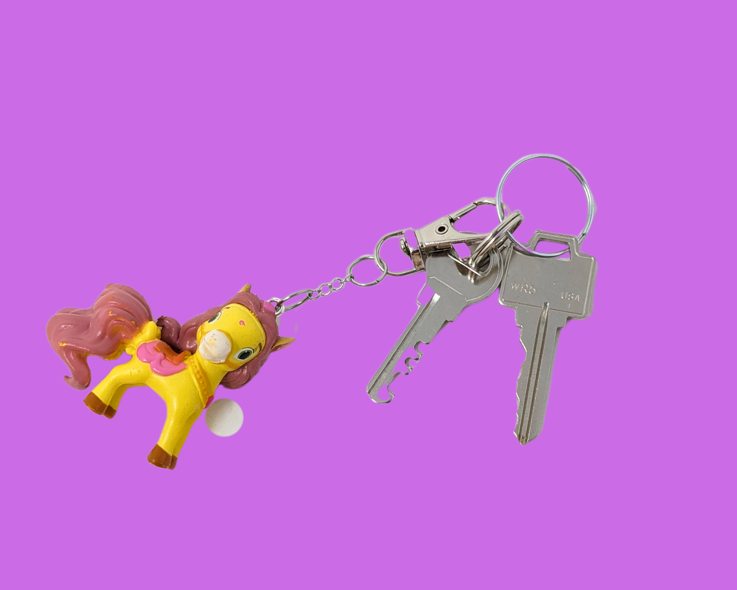 Handmade, Upcycled My Little Pony Toy Keychain