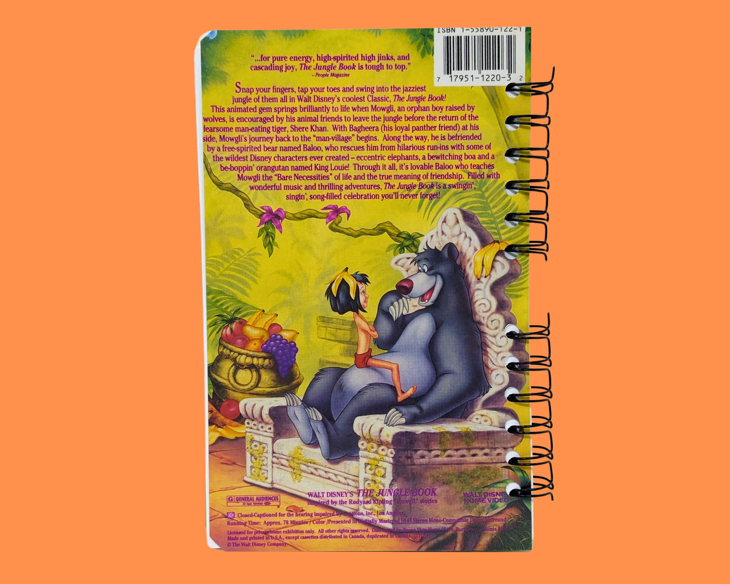 The Jungle Book, Walt Disney VHS Movie Notebook