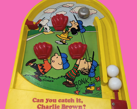 Vintage 1976 Baseball Themed Charlie Brown Pinball Game