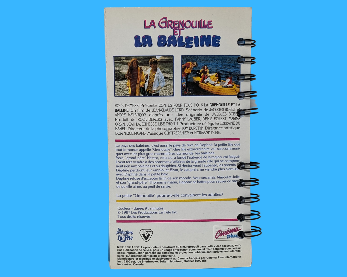 La Grenouille et la Baleine VHS Movie Notebook