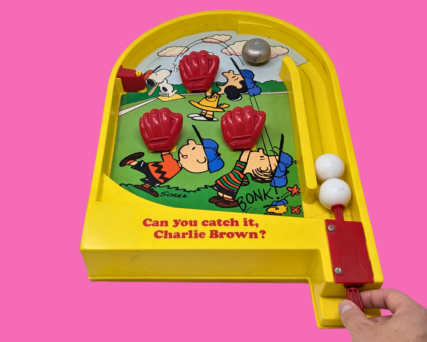 Vintage 1976 Baseball Themed Charlie Brown Pinball Game