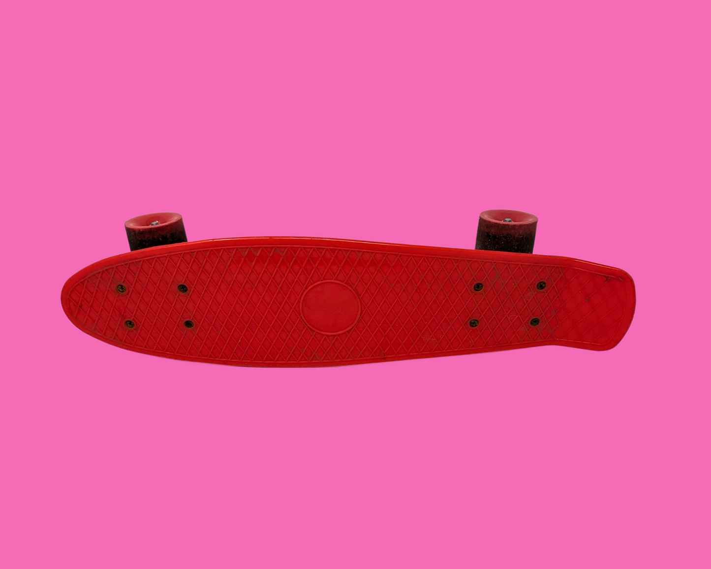 Vintage 1990's Red Mini Skateboard