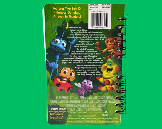 A Bug's Life, Walt Disney VHS Movie Notebook