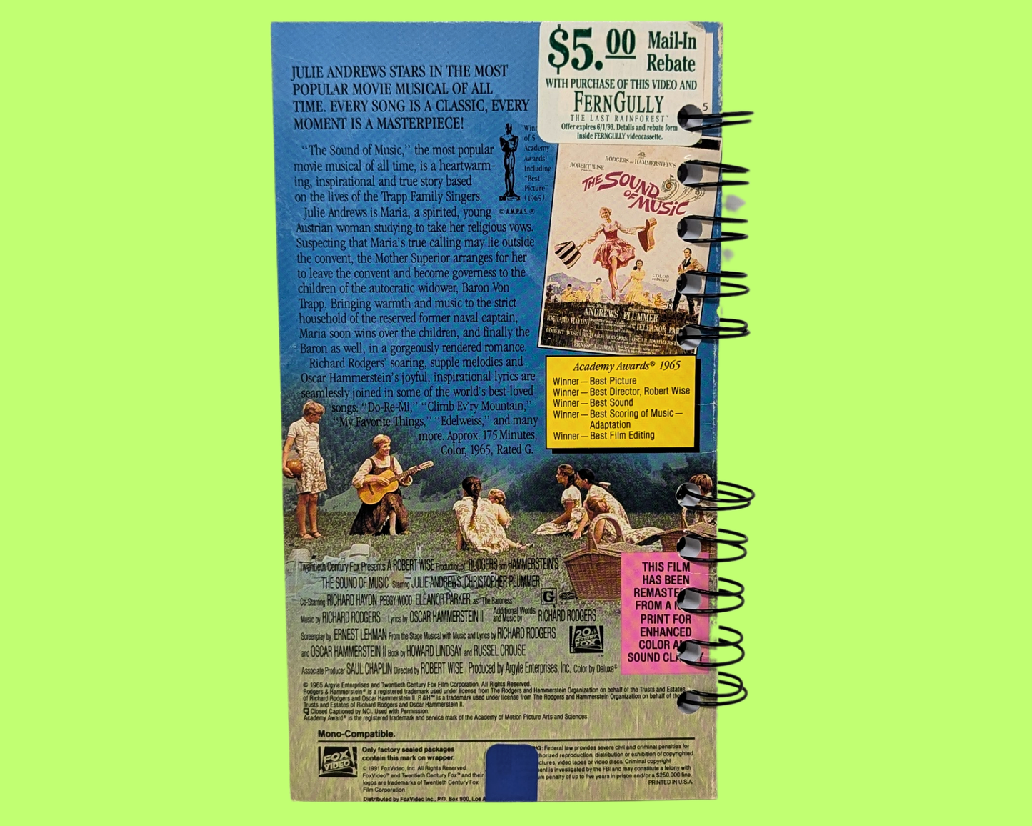 The Sound of Music VHS Movie Notebook