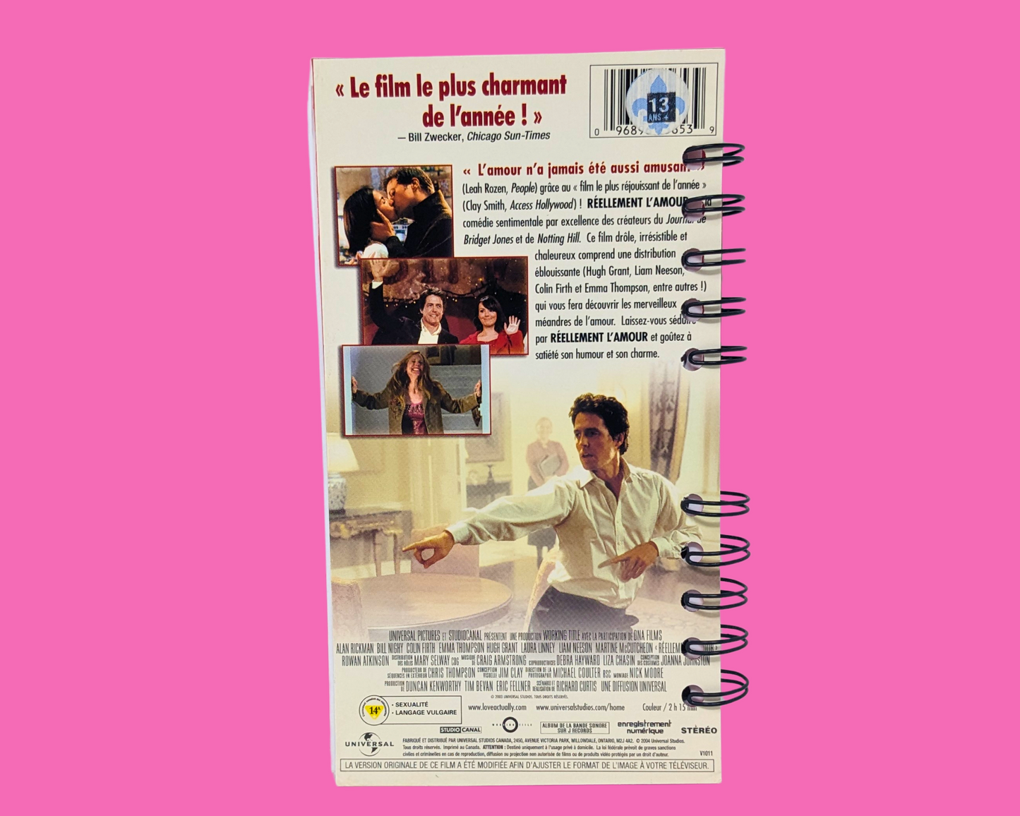Love Actually VHS Movie Notebook