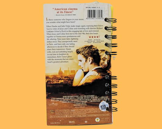 Before Sunset VHS Movie Notebook