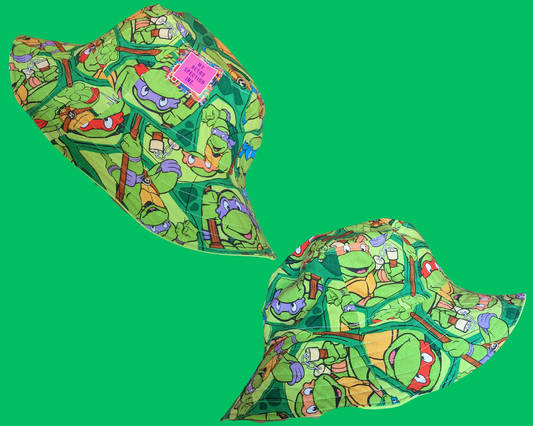 Teenage Mutant Ninjas Turtles Reversible Bucket Hats For Adults Made from Vintage, Upcycled Teenage Mutant Ninjas Turtles Fabric