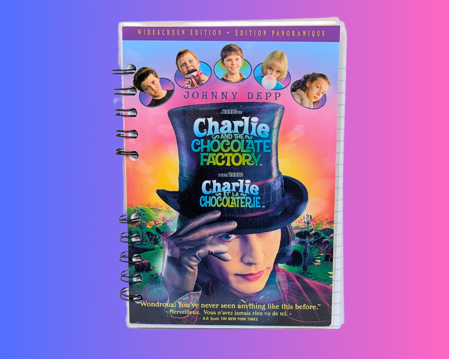 Charlie and the Chocolate Factory DVD Movie Notebook