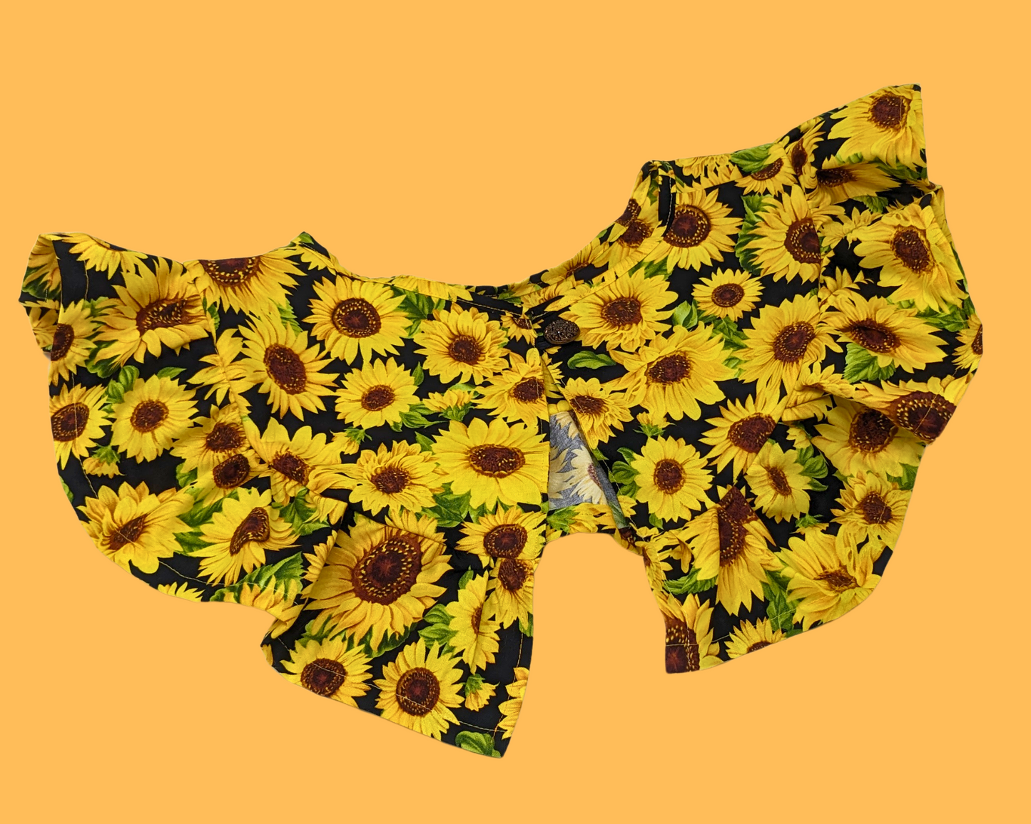 Handmade, Upcycled Sunflowers Fabric Dress Fits Size 3XL