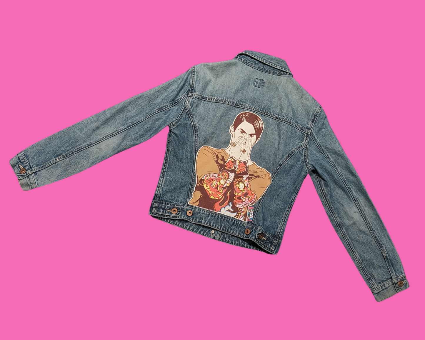 Handmade, Upcycled Stefon, Saturday Night Live Denim Jacket Size S for Women