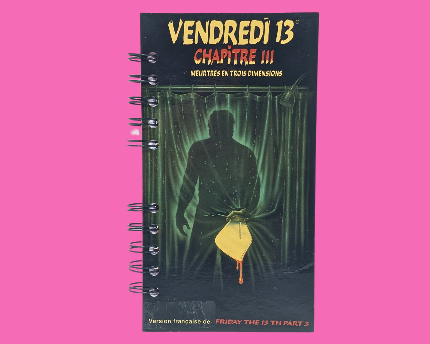 Friday The 13th Chapter III French Version VHS Movie Notebook