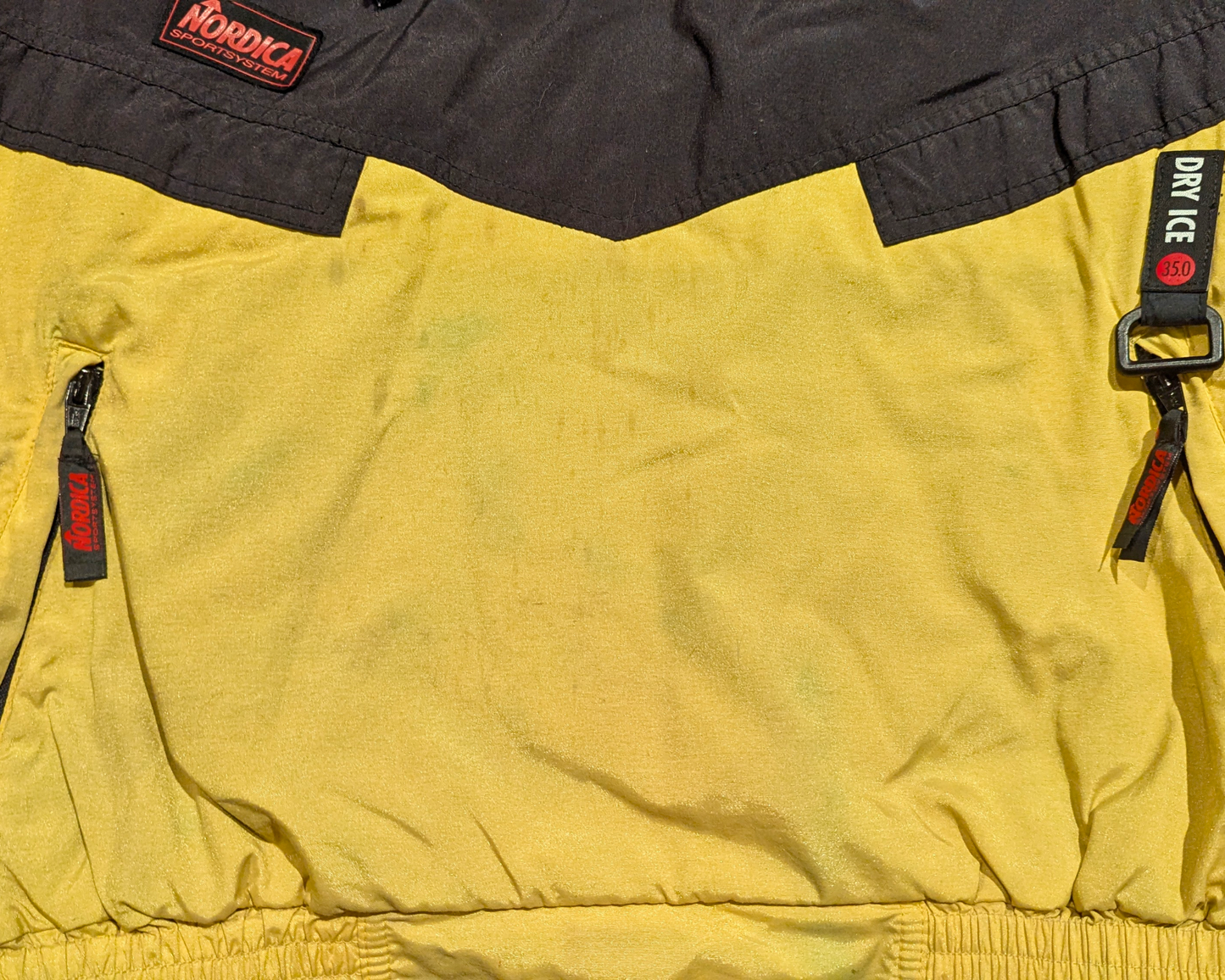 Vintage 1990's Black, Purple and Yellow, Nordica, Funky Fleece Size L