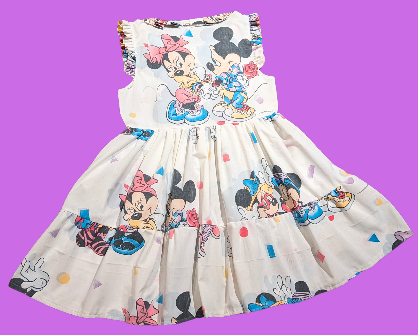 Handmade, Upcycled Walt Disney's Mickey Mouse and Minnie Mouse on Vacation Size M