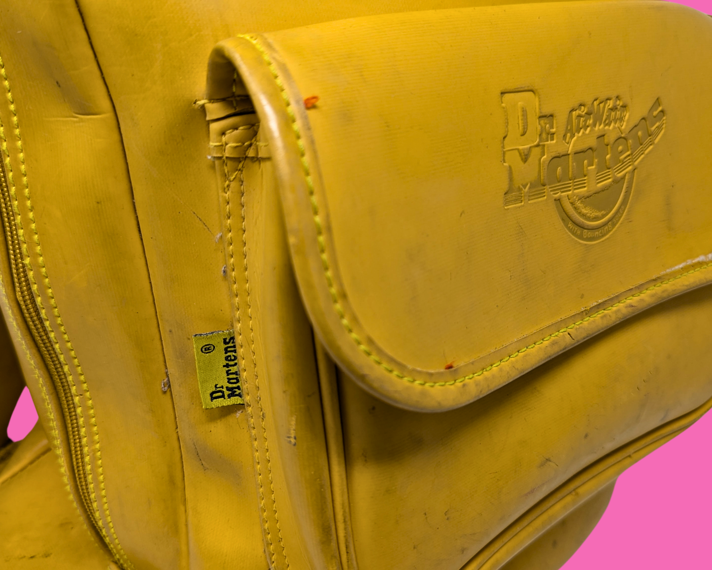 Dr. Martens Yellow Leather, Rubber Style Backpack