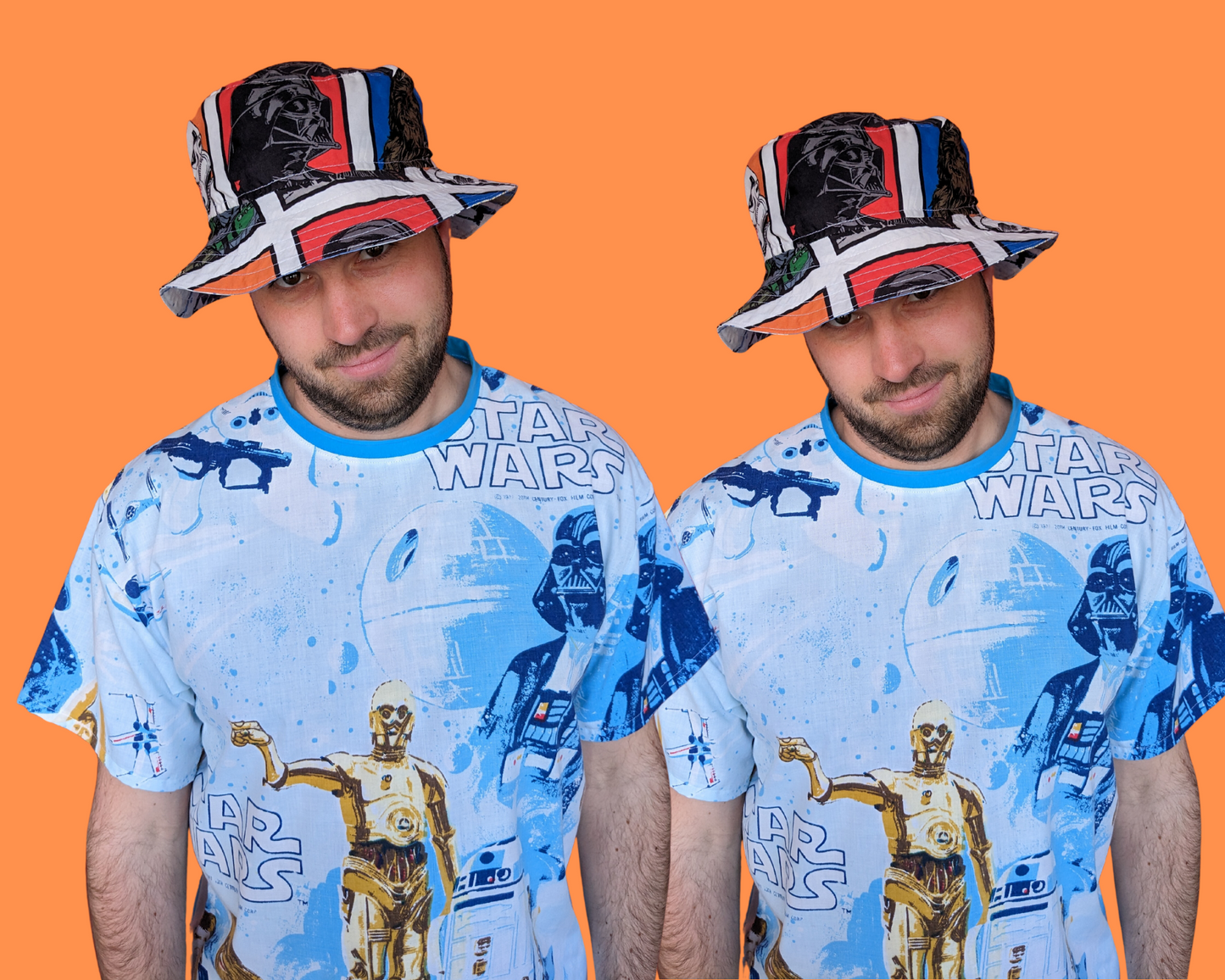 Star Wars Reversible Bucket Hats For Adults Made from Vintage, Upcycled Star Wars Bedsheets