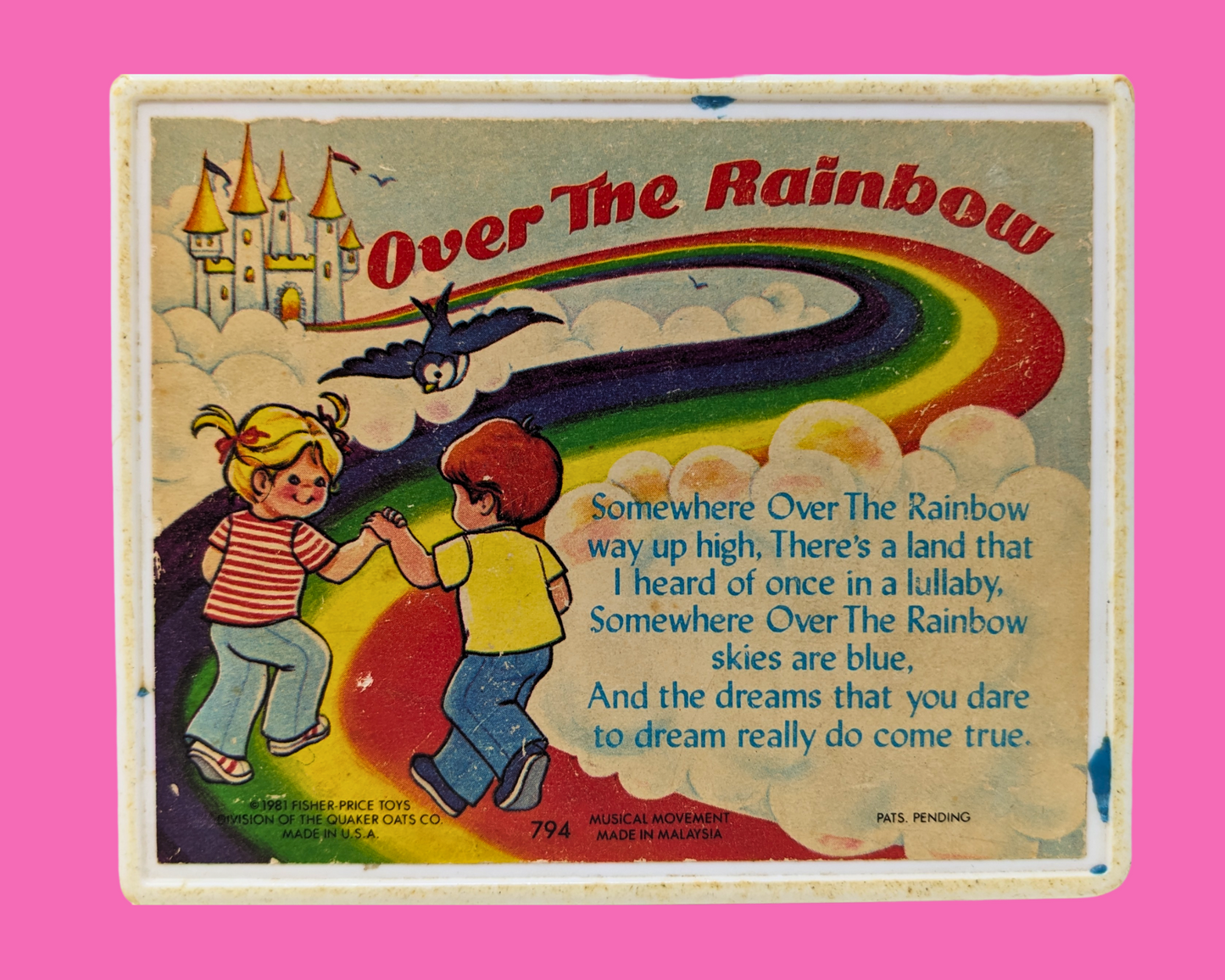 Vintage 1980's Fisher Price Music Box Playing Somewhere Over the Rainbow