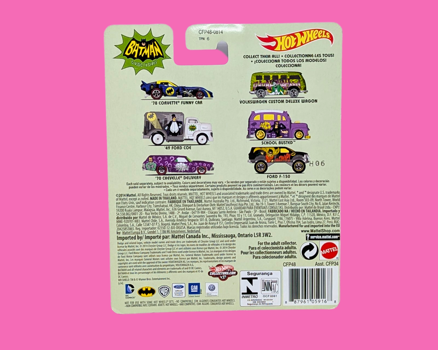 Y2K Collectible Sealed Hot Wheels Batman Bat Girl School Busted Automobile Toy