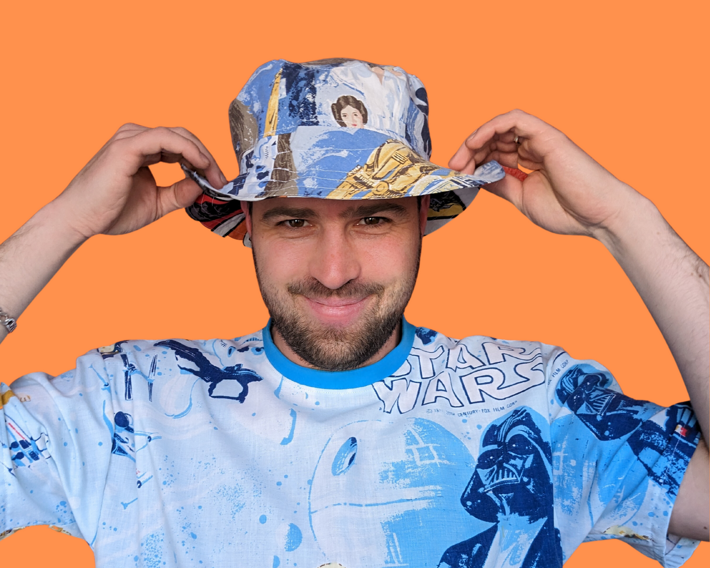 Star Wars Reversible Bucket Hats For Adults Made from Vintage, Upcycled Star Wars Bedsheets