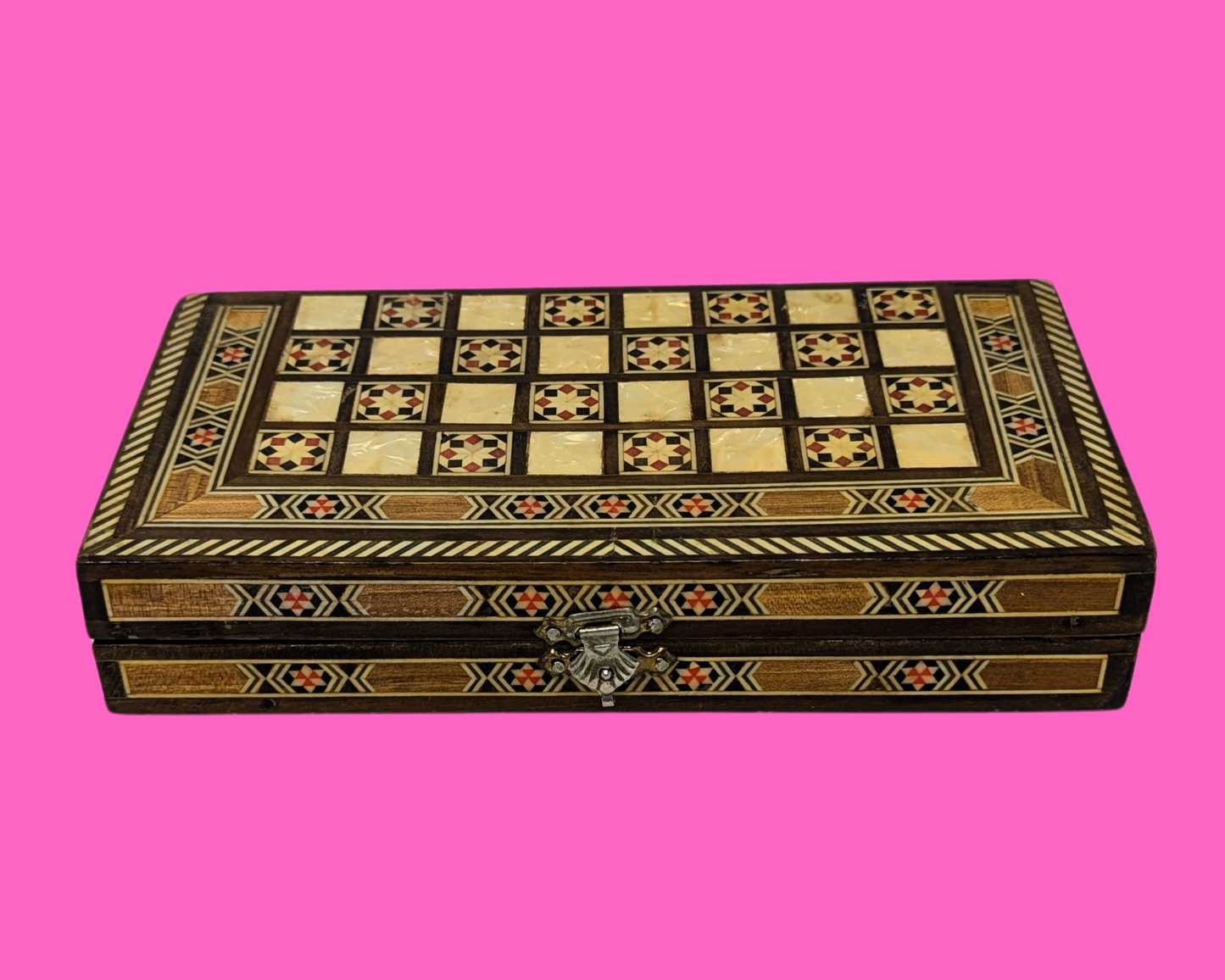 Vintage 1980's Backgammon and Checkers Portable Game