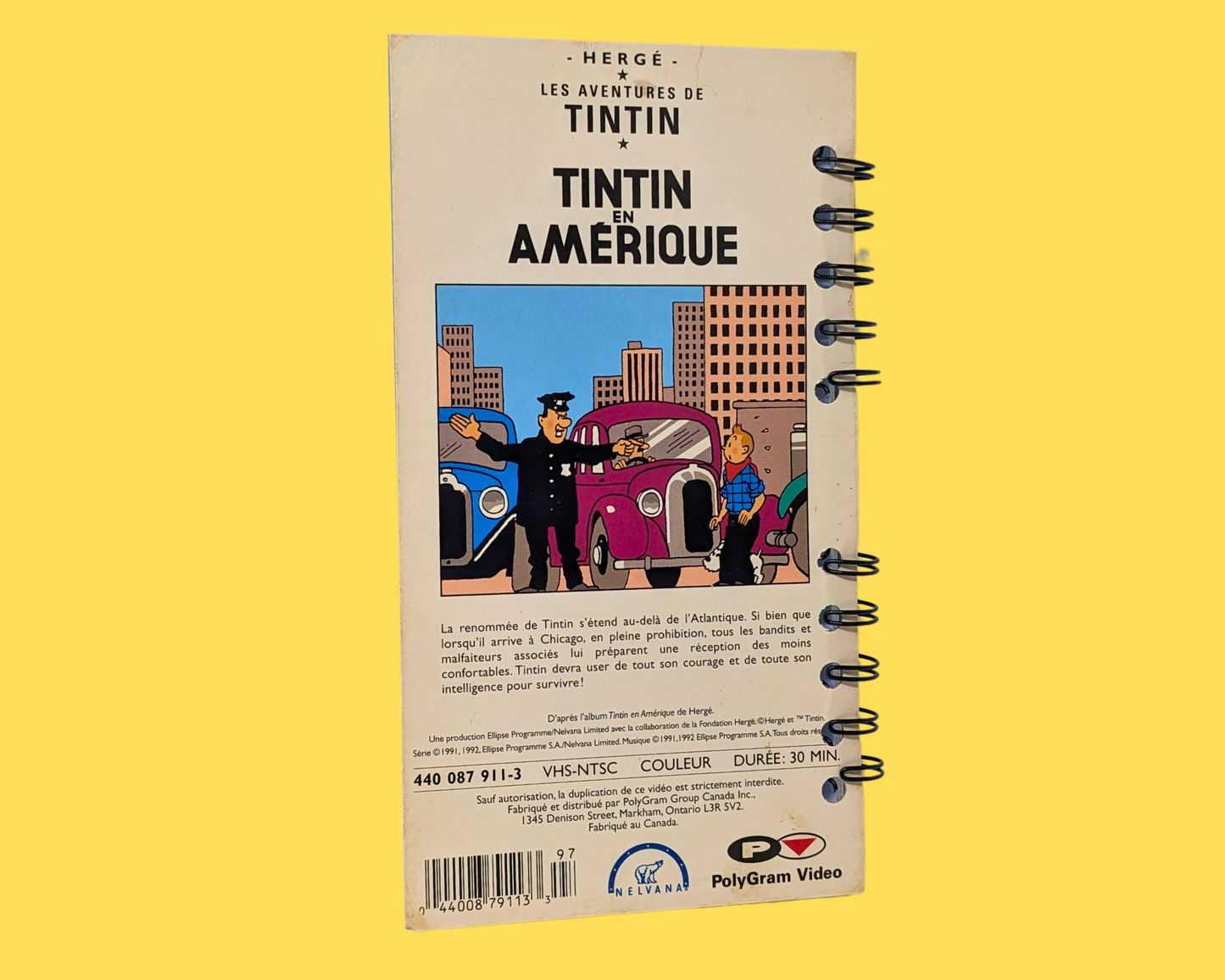 Tintin en Amérique VHS Movie Notebook