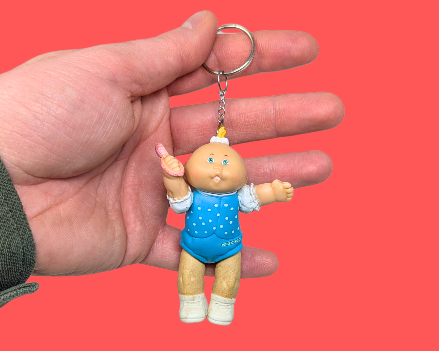 Handmade, Upcycled Cabbage Patch Kids Toy Keychain