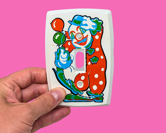 Vintage 1980's Clown Decorative Switch Cover