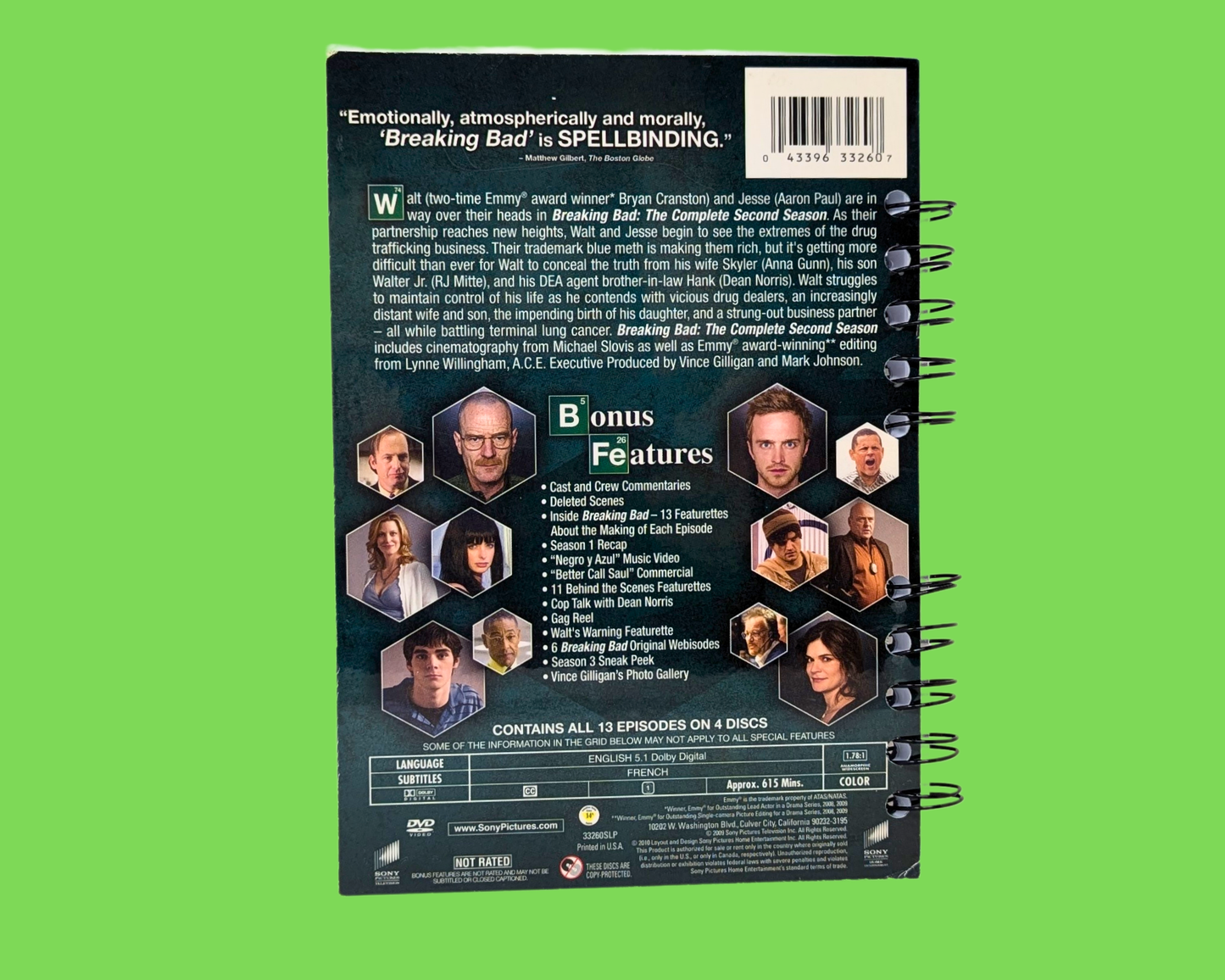 Breaking Bad Season 2 DVD Movie Notebook