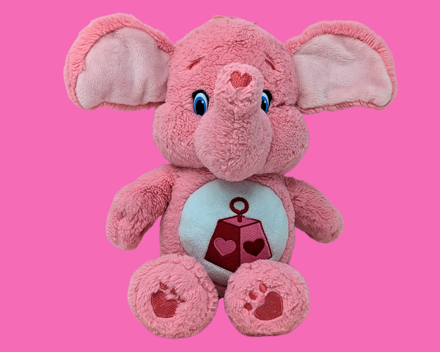 Vintage 1980's Pink Elephant Care Bear Plushie