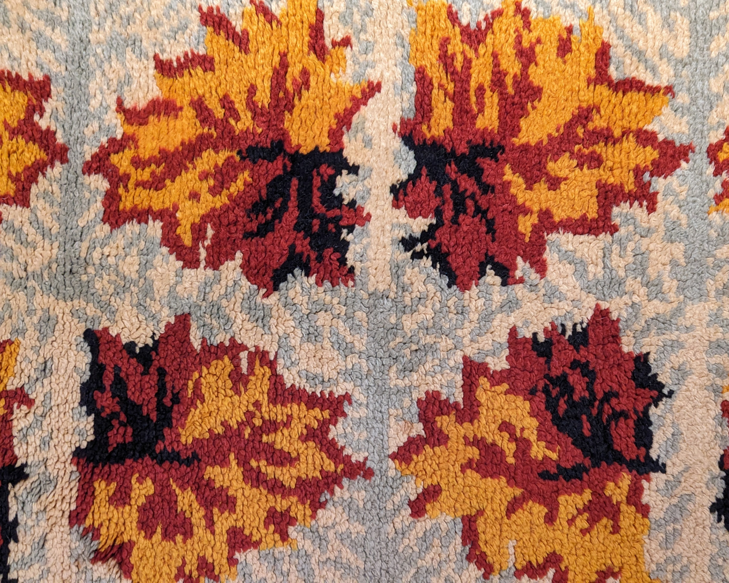 Vintage 1980's Maple Leaves Rug