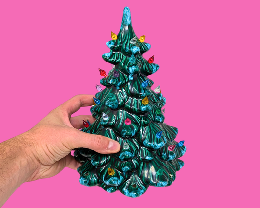 Vintage 1970's Decorative Ceramic Christmas Tree, Doesn't Come with A Light Made in Holland