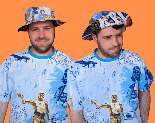 Star Wars Reversible Bucket Hats For Adults Made from Vintage, Upcycled Star Wars Bedsheets